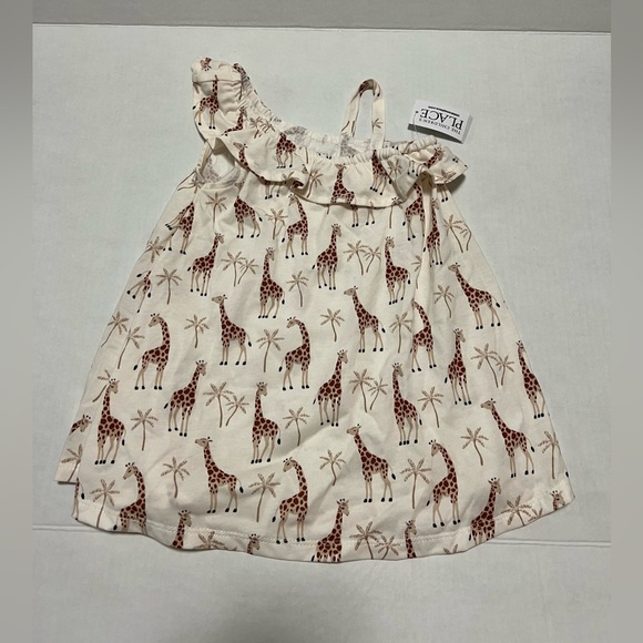 🆕THE CHILDREN’S PLACE - 18/24M - NWT - INFANT GIRLS GIRAFFE DRESS - Picture 3 of 5